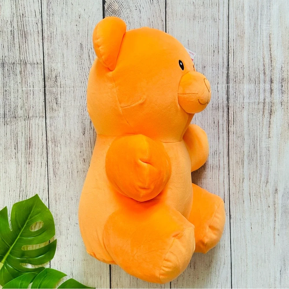 Valentine's Day Orange Gummy Bear Plush, 16 in NEW